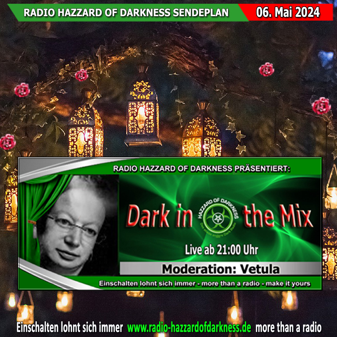 👉 radio-hazzardofdarkness.de

Ab 21:00 Uhr Dark in the Mix mit Vetula

Stream: radio-hazzardofdarkness.de/viewpage.php?p…
Chat ohne Registrierung: radio-hazzardofdarkness.de/chat/?Chat

#hazzardofdarkness #Gothic #Darkwave #EBM #NDH #Synth #Darkpop #Electro #Postpunk #Industrial #Rock #Mittelalter #Alternative