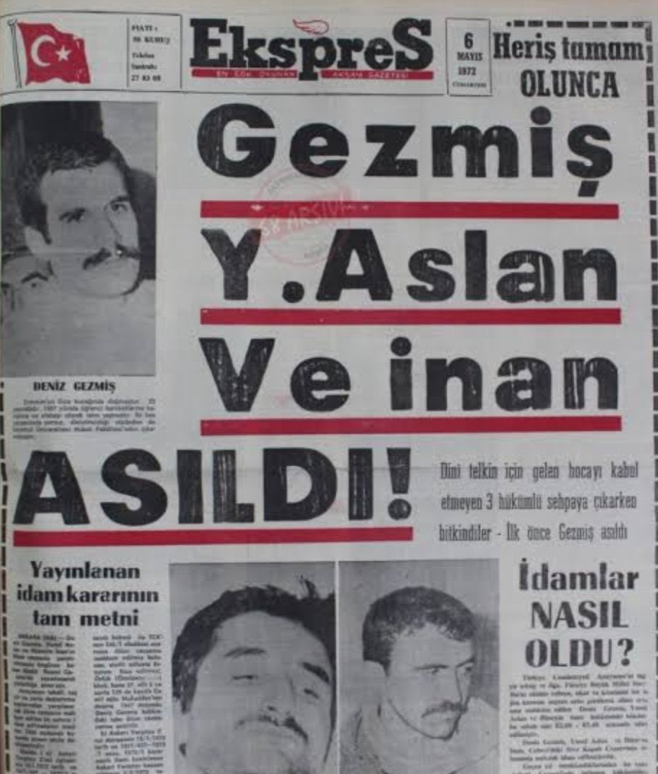 Türkiye’nin bağımsızlığından başka bir şey istemedim. Bundan dolayı ölümden korkmuyoruz,
Ve ben 24 yaşımda kendimi Türkiye’nin bağımsızlığına armağan ediyorum”
-Mahkeme sorgusundan-

Deniz, 28 Şubat 1947’de Ayaş’ta doğdu; o ve arkadaşları gönüllerde hep yaşayacak..