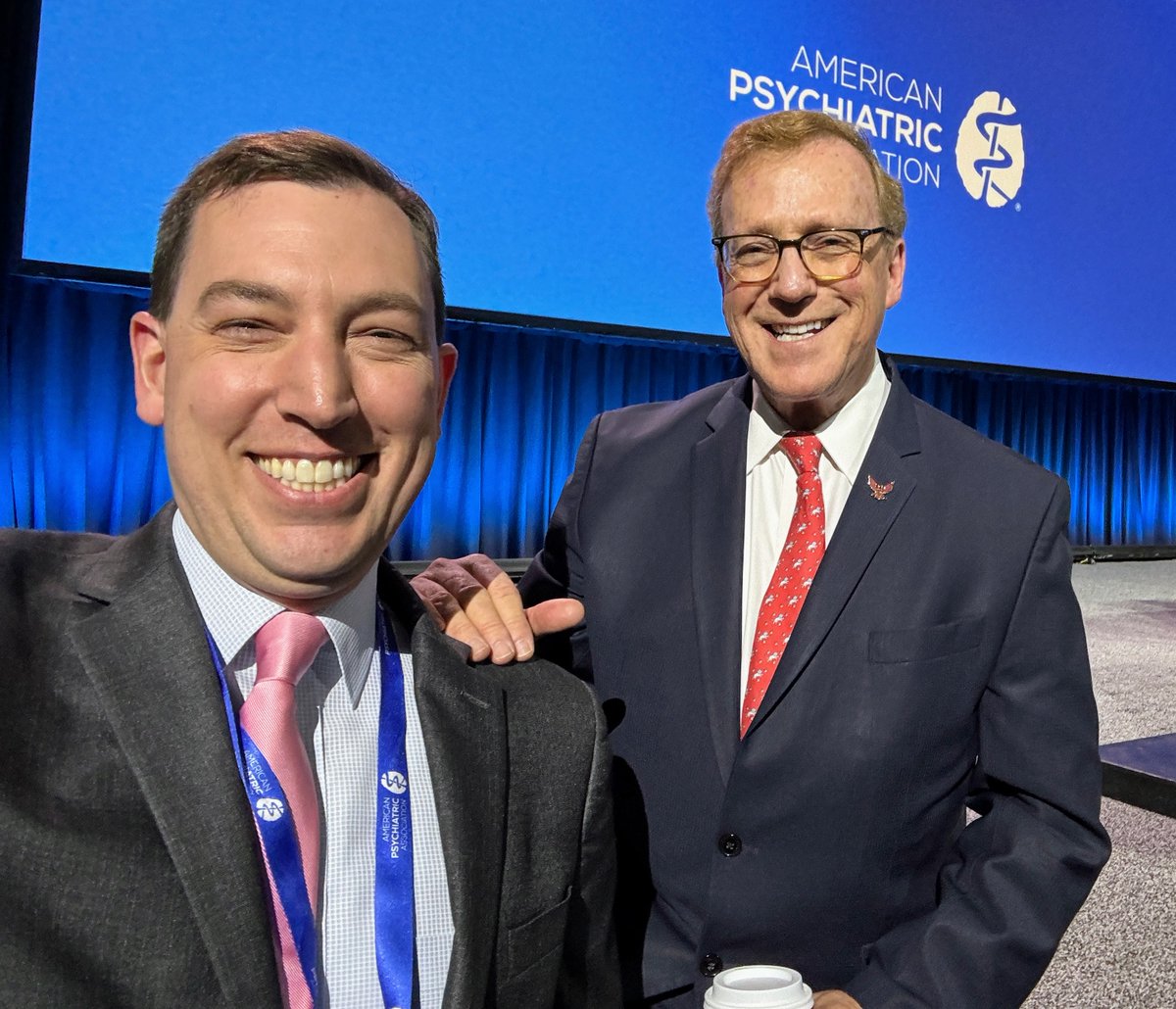 Incredible experience presenting at the @APApsychiatric annual meeting in NYC. Honored to be on stage with APA President Petros Levounis (@Pres_APA) & CEO @SaulLevinMD -- two of the most inspiring 'out' leaders in American medicine & #psychiatry