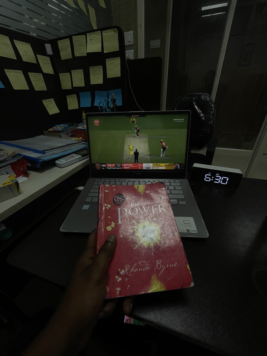 MS_Ragul_'s tweet photo. Weekend with fav team @ChennaiIPL with fav book ~The Secret ~ The Power❤️‍🔥 (Done&amp;Dusted) 
#ThalaForAReason https://t.co/xnvSgDymxv