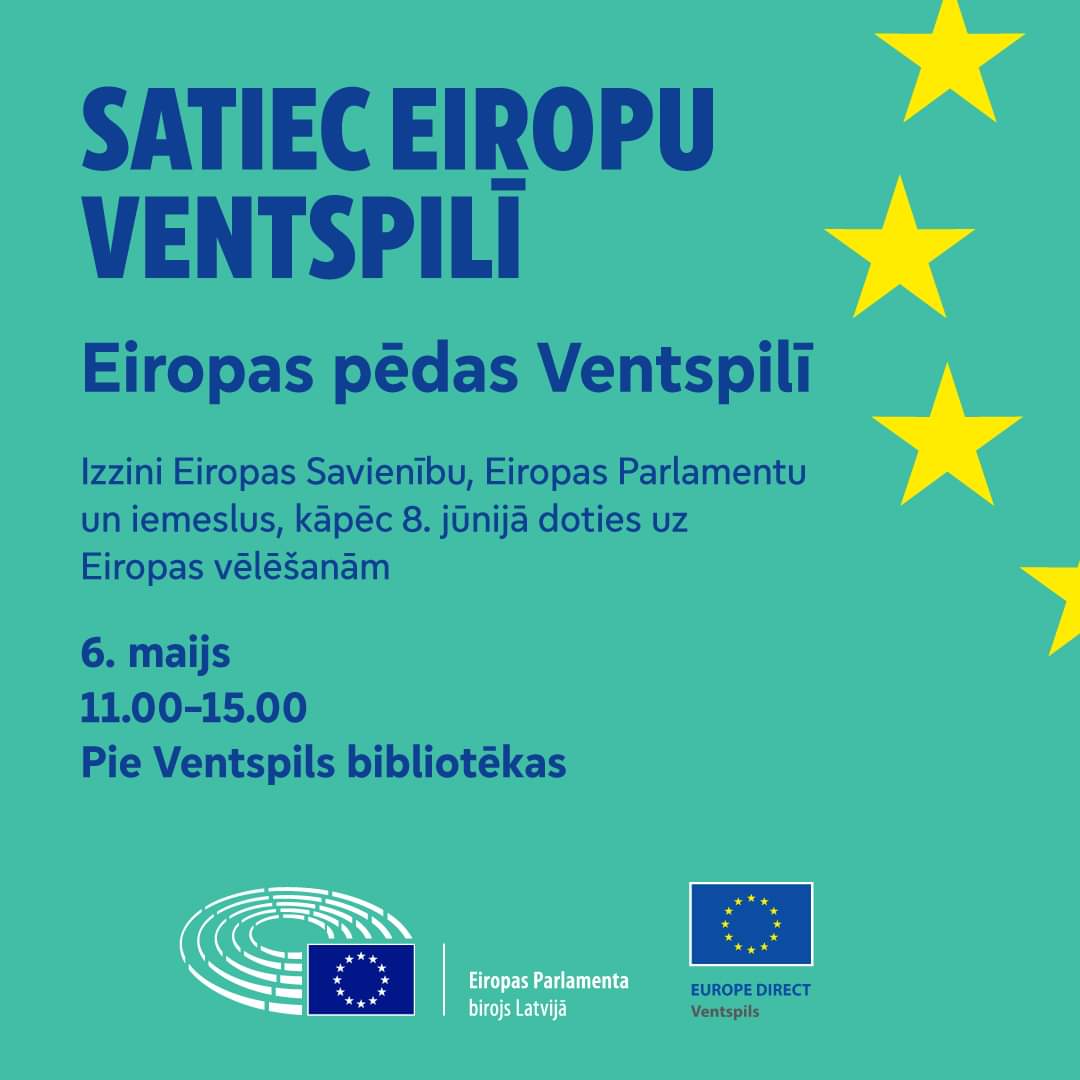 Pirmdien, 6.05. aicinām pievienoties veloorentēšanās pasākumā "Eiropas pēdas Ventspilī". Plašāk 
biblioteka.ventspils.lv/ventspili-nori…