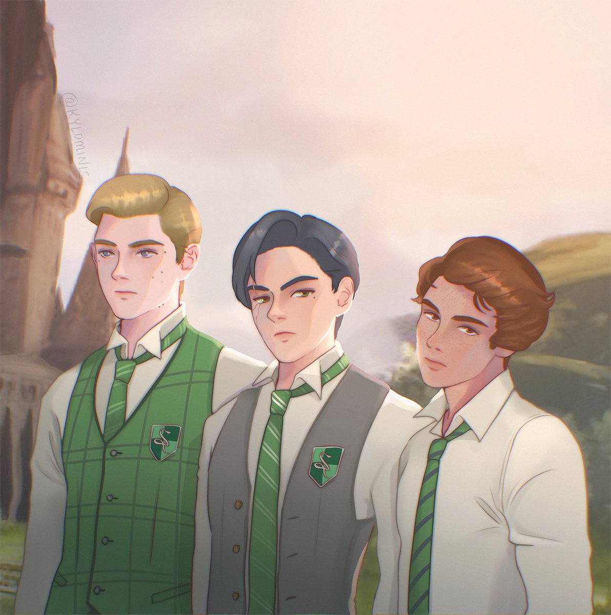the slytherin boys  #OminisGaunt #HogwartsLegacyMC #SebastianSallow #HogwartsLegacy