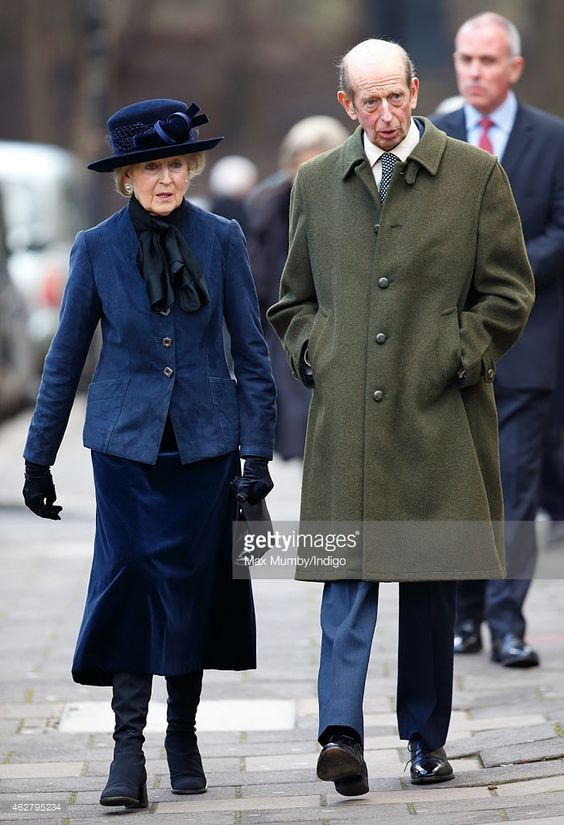 Princess Alexandra and her brother Prince Edward, Duke of Kent attend a Service of Thanksgiving for the life of Sir Jocelyn Stevens at St Paul's Knightsbridge on February 5, 2015.