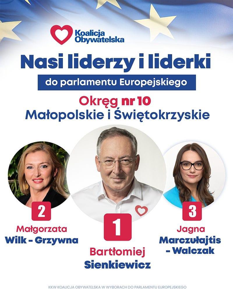 Nasi liderzy i liderki do Parlamentu Europejskiego z okręgu nr 10 - Świętokrzyskie i Małopolskie! 🇵🇱🇪🇺