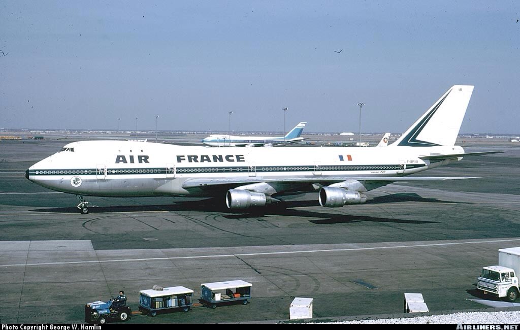 An Air France B747-100 seen here in this photo at New York JFK in April 1974 #avgeeks 📷- George W Hamlin