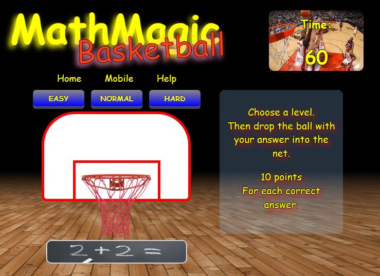 Maths Basketball! goo.gl/z3O9VZ - try it with your students! #maths #mathschat