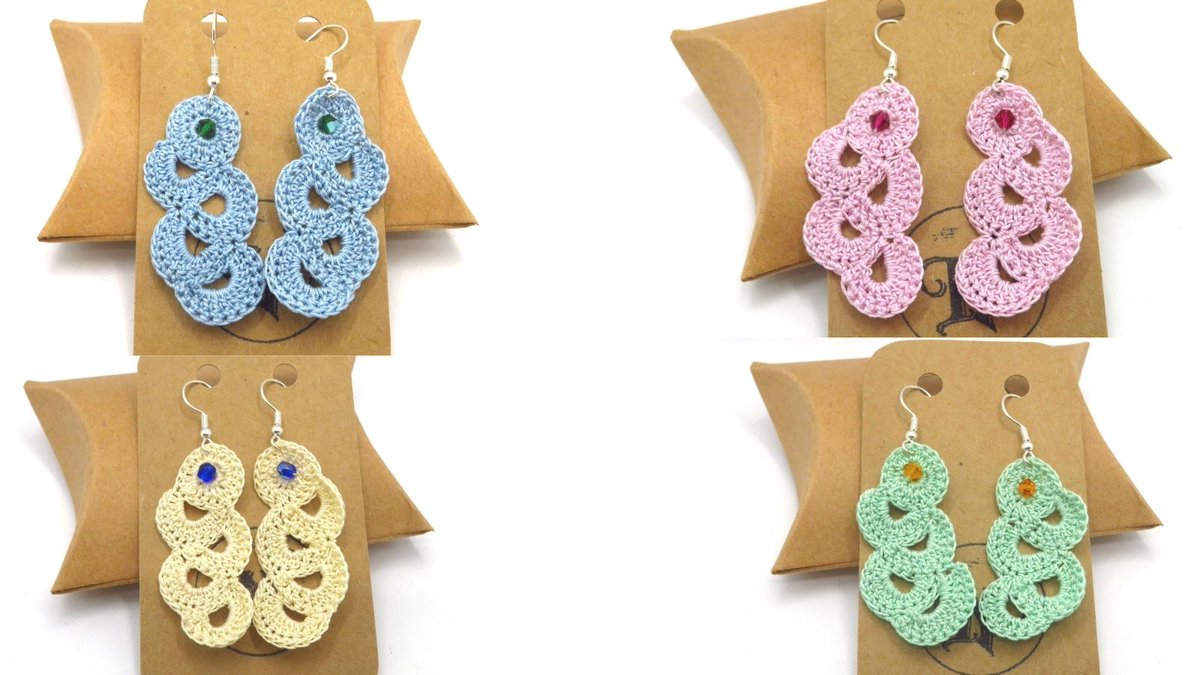 If you are a fan of large earrings, then you'll love these lightweigh crochet earrings.

Each have their own Swarovski crystal for some added bling.

Perfect accessory for a wedding or garden party

necreationsshop.etsy.com/listing/112756…
 
#ShopIndie #UKGiftHour #shopsmall #jewellery #etsy