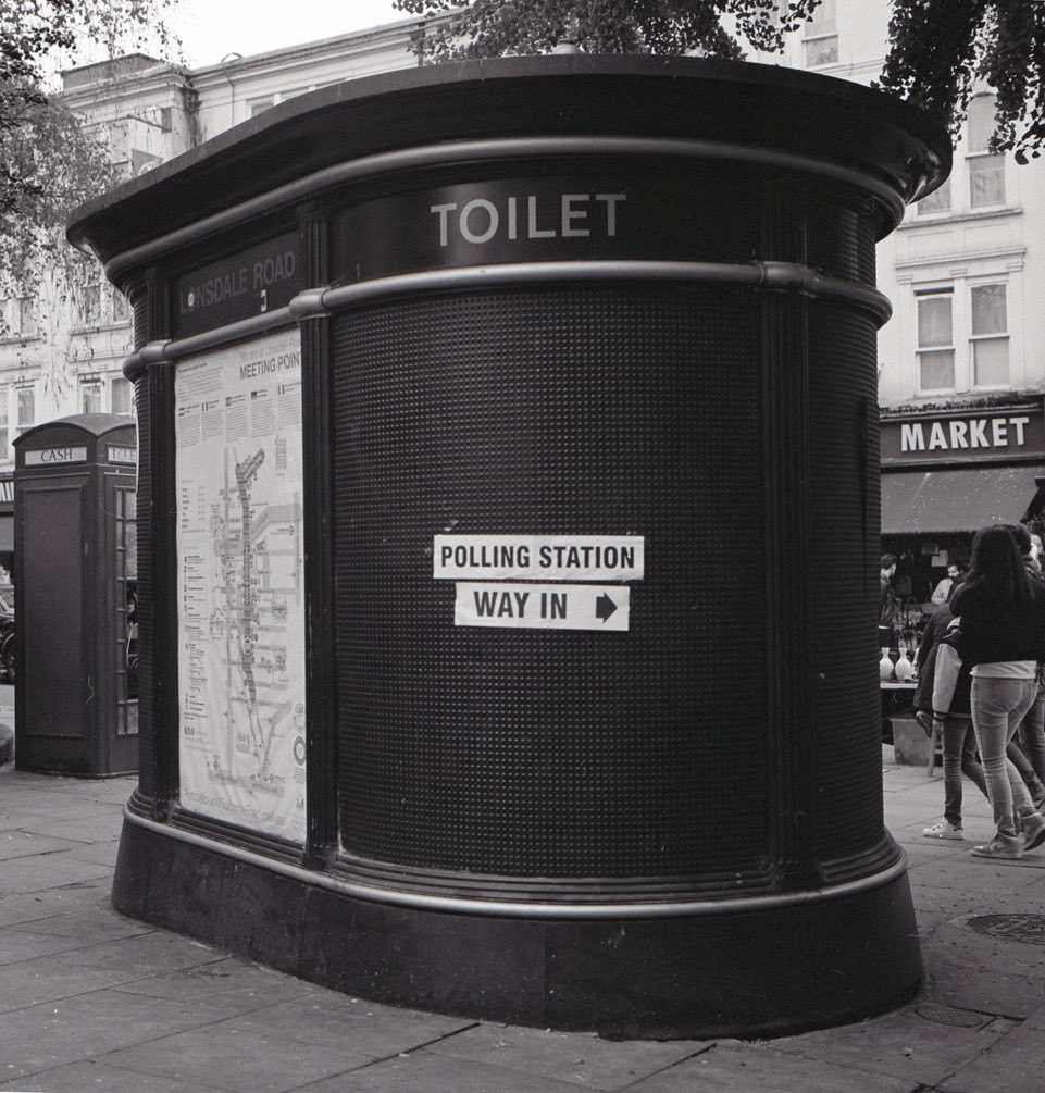 Given the absolutely atrocious state of British #politics over the last few years this seems not only appropriate but almost inevitable.. #localelections #portobelloroad #london #filmphotography #rolleiflex #photography