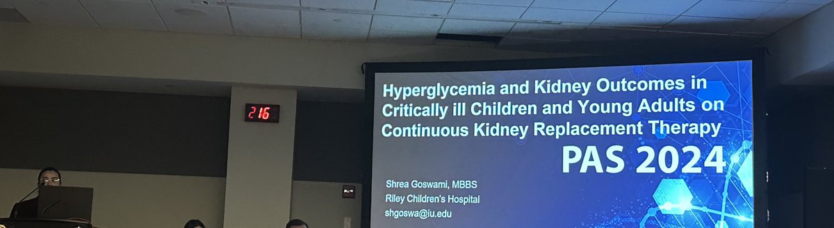 Great line up of talks ongoing! #pas2024 room 606 @GoswamiShrea is up next talking about hyperglycemia on kidney outcomes