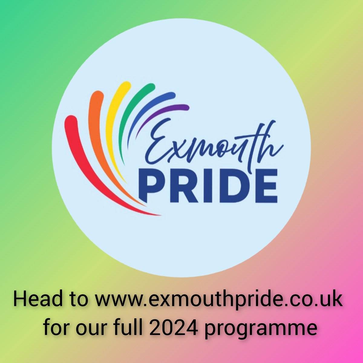 We are pleased to announce that our full #exmouthpride2024 programme is now live at exmouthpride.co.uk Click the link in our bio for more information. We look forward to seeing you on 22nd June 2024 in Manor Gardens #savethedate