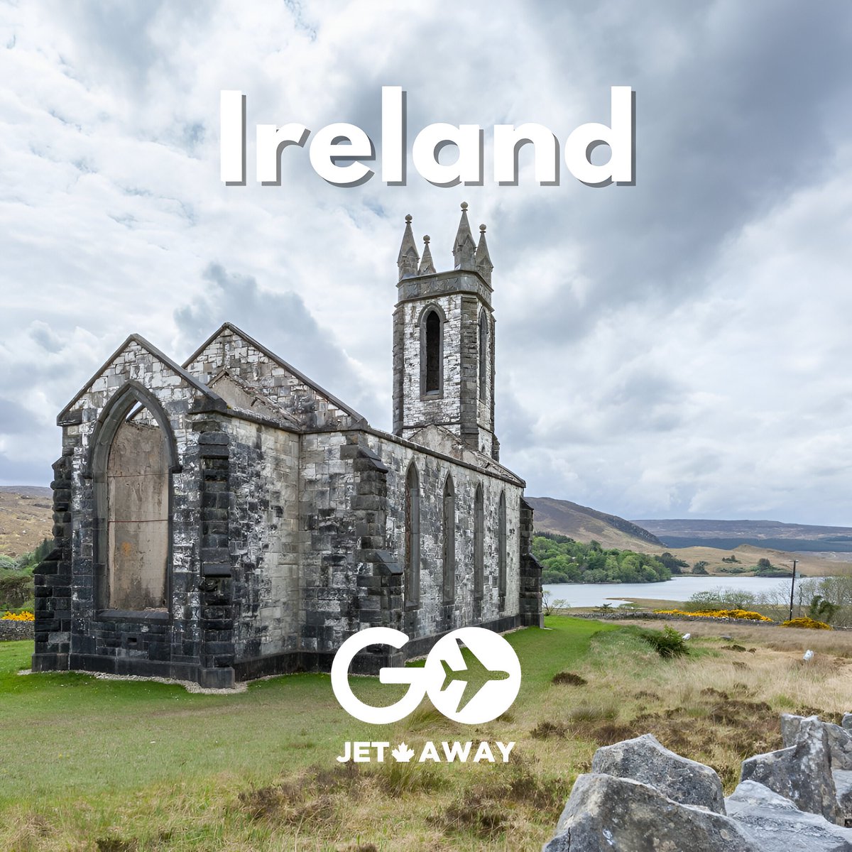 When  we plan your trip to Ireland you’ll want to step back in time and visit  the enchanting Dunlewey Church in County Donegal. Built in 1853, this  picturesque church boasts breathtaking views of Dunlewey Lough lade. #TravelIreland #HistoricSites #IrishHeritage