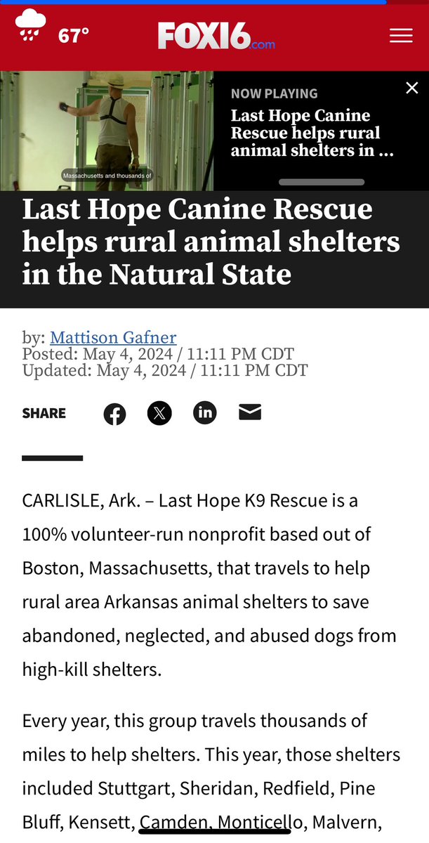 Because the state of Arkansas can’t handle our own problems, volunteers come all the way from Massachusetts to help. We are lucky to have the help, but sad we have such limited state support #arpx