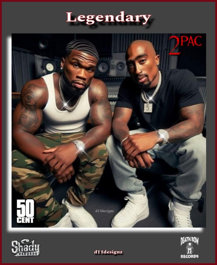 Hip-hop Royalty 💣💣💣 #2pac #50cent #rap #icons #FYP #HipHop50 #coverdesign #d11designz