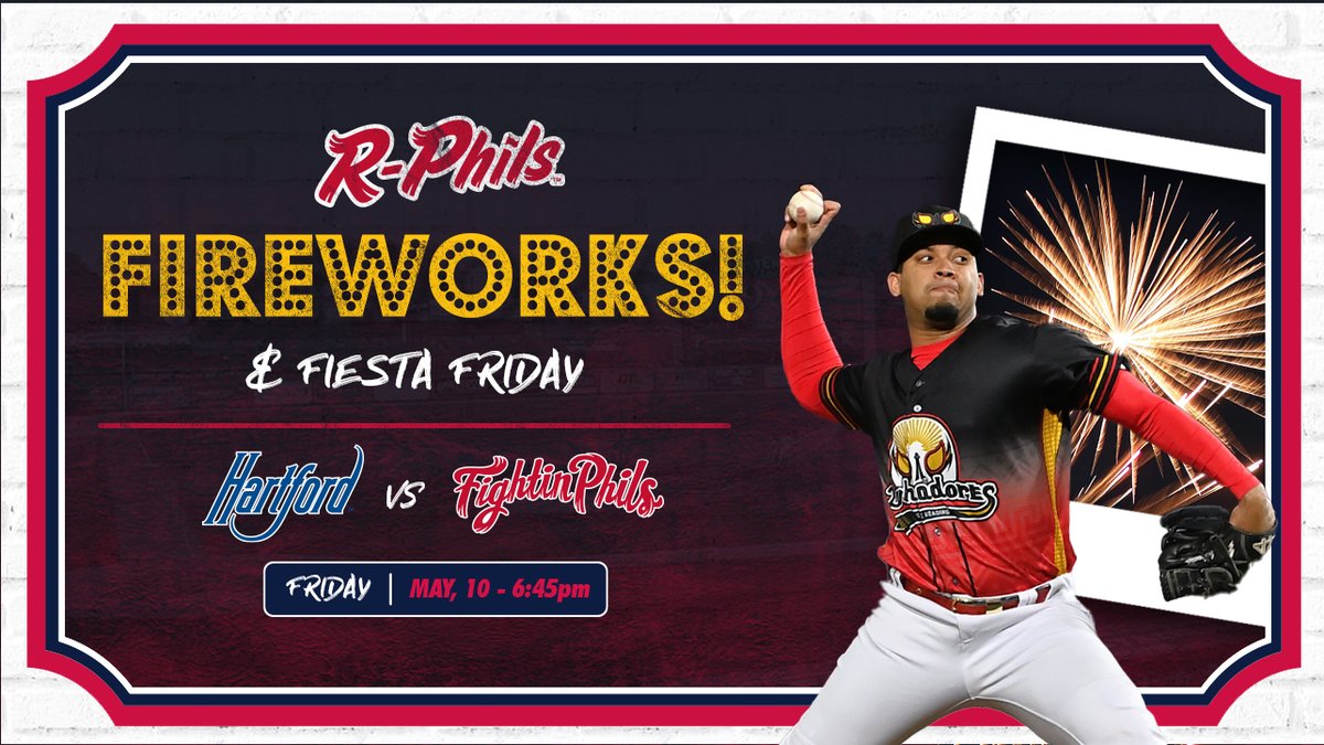 Start your weekend the right way, with a Fiesta Friday and postgame fireworks! Get tickets at rphils.com/tickets!
