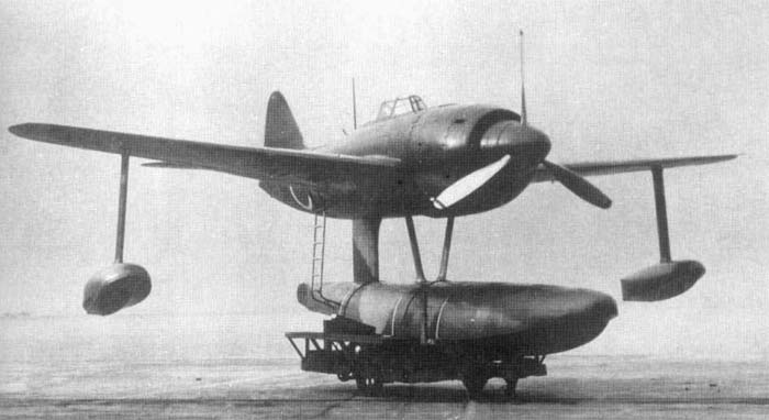 6 May 1942. First flight of the Kawanishi N1K1 'Kyofu'. Japanese single-seat float-equipped interceptor seaplane. Powered by a Mitsubishi Kasei 14 radial engine of 1,460hp. Poor results from a contra-rotating propeller led to substitution with three blade single unit.