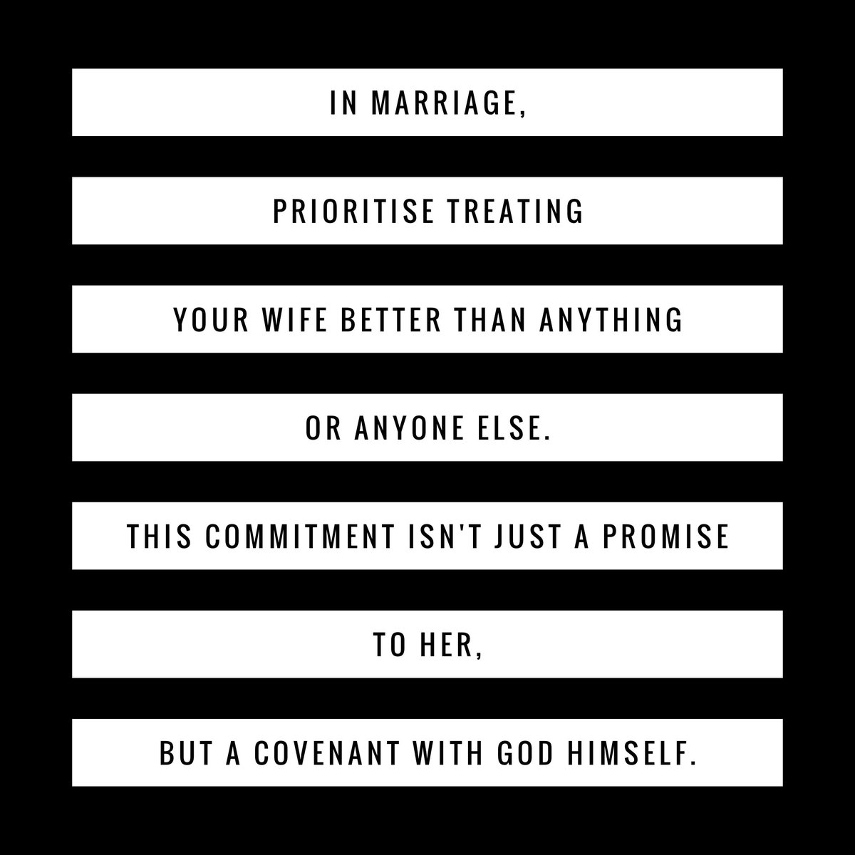 Marriage Hack: Your covenant with God is to treat your wife better than anything or anyone else. Loving her like Christ loves the church is your highest calling. Fail at that, and you've missed the mark on everything. #MarriageHacks