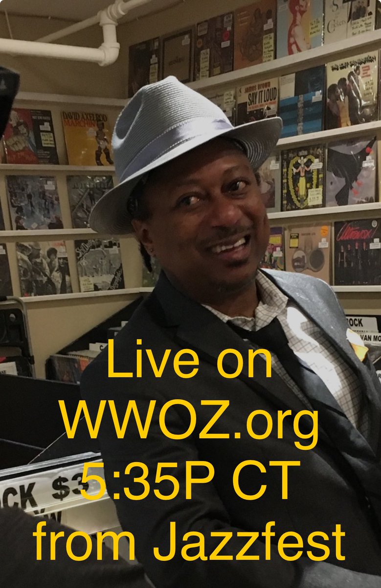 Kermit Ruffins LIVE around the world at 5:35p CT today on @wwoz_neworleans at WWOZ.org from @Jazzfest will close out this year’s festival in the Economy Hall Tent in a tribute to Louis Armstrong!
