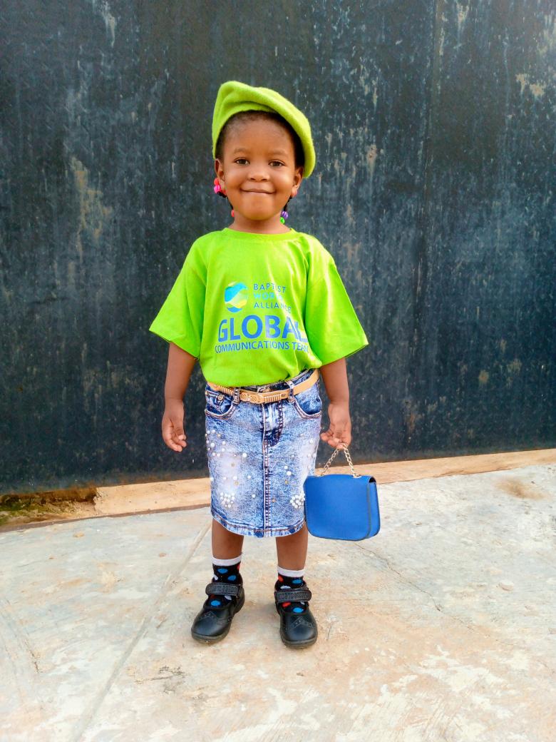 ipdurogbola's tweet photo. Thought only adults promote the Baptist World Alliance socials? Here's Strength rocking her BWA Global Communications Team shirt. Remember to follow @baptistworld on all social media platforms!
#BaptistWorld #BWAcomms #AyanfeTemi2020 https://t.co/eQX6y30W1y
