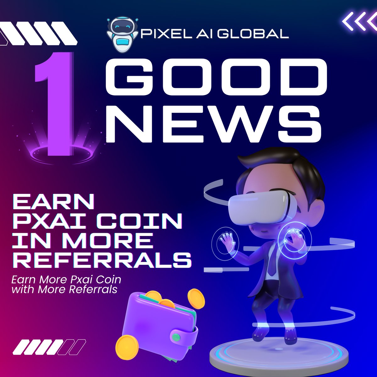 🚀 Exciting News! 🚀
Earn more PXAI coins now with the new opportunity from PixelAi Global!
Stay tuned for further details and start boosting your PXAI coin balance today! 💰✨ #PXAI #EarnMore #OpportunityKnocks