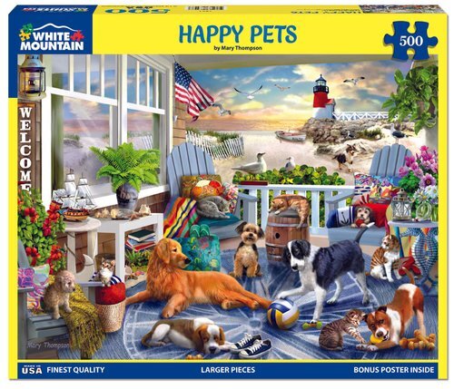 Discover joy piece by piece with the 'Happy Pets' 500-piece jigsaw puzzle from White Mountain Puzzles. Perfect for family nights or a cozy solo challenge. 🐾🧩

 #countrychristmasloft #shelburnevt #shelburnevt #shelburnevermont #whitemountainpuzzle #whit… instagr.am/p/C6mNqZHPzwv/