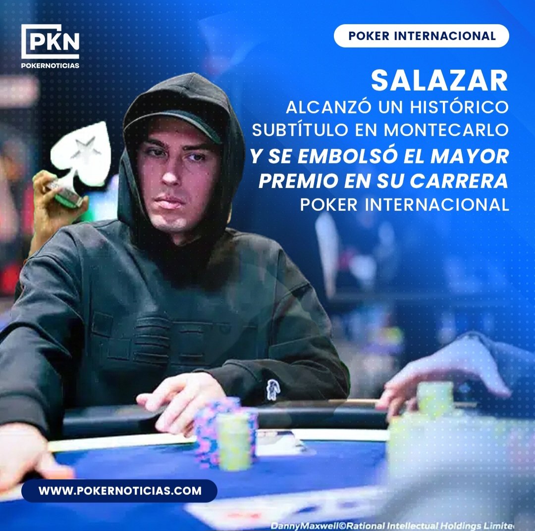 Salazar alcanzó un histórico subtítulo en Montecarlo y se embolsó el mayor premio en su carrera.

Para enterarte de más visita nuestro portal web.👇🏻
pokernoticias.com/salazar-alcanz…

#pokergame #pokertour #pokerplayers