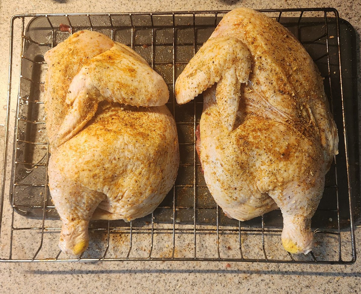 Brined and ready for the smoker.