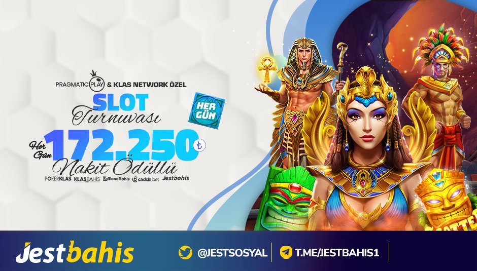 🌐JestBahis Giriş : cutt.ly/Jestbahis ⚡ JestBahis I Pragmatic Play & Klas Network Özel Slot Turnuvası 💸 Her Gün Ödül Havuzu I 172.250 TL ℹ Detaylar Turnuvalar Sayfamızda!