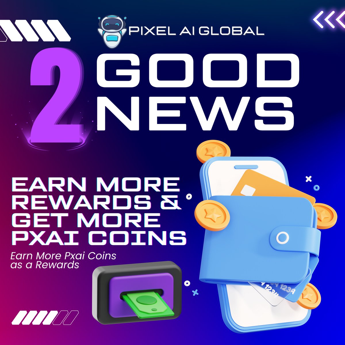 🚀Earn more PXAI coins with PixelAi Global's new opportunity!
Don't miss out on this exciting chance to boost your rewards.
Stay tuned for further details and start boosting your PXAI coin balance today! 💰✨ #PXAI #EarnMore #OpportunityKnocks
#PixelAiGlobal #Rewards #Opportunity