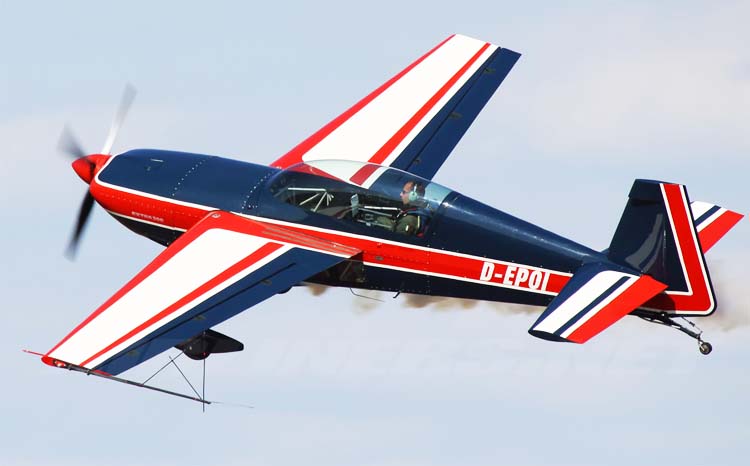 6 May 1988. First flight of the Extra Flugzeugbau EA300. German aerobatic two-seat monoplane capable of unlimited category competition.