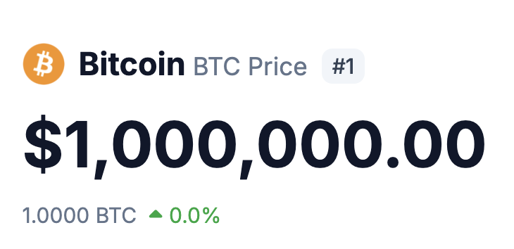 Bitcoin is going to $1,000,000. 

It's just a matter of time.