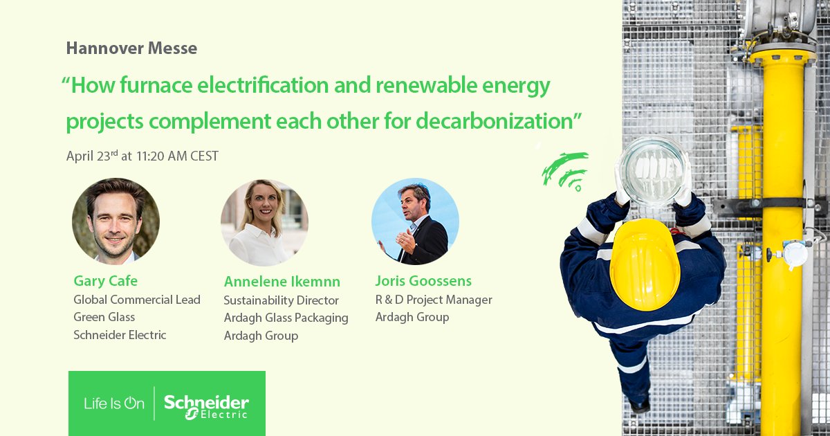 Learn how the glass packaging sector is increasing decarbonization efforts through furnace electrification and renewable energy projects!
 
Ardagh Group, a leading global supplier of infinitely recyclable, will team up with Gary Cafe for a panel discussion.