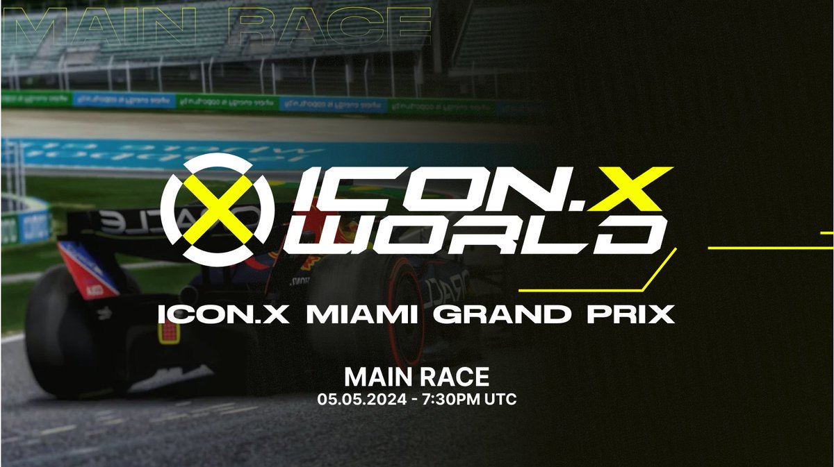 🏁 The final race of the MIAMI GRAND PRIX is about to start! 🏁 Join us at 7 PM UTC to catch every moment of the show, plus a chance to snag some free merch or win one of three 50 $ICNX giveaways! 🎁 👉twitch.tv/iconxworldoffi… Our ambassador, the amazing @TheJanaNFT, and the…