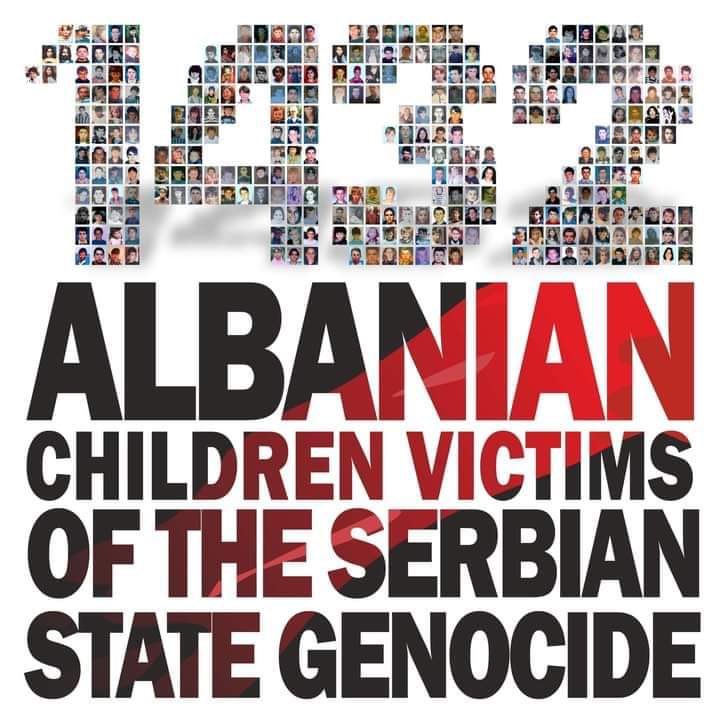Never forget 1432 children who lost their lives in the greater serbian aggression against #Kosova .
They should be honored and remembered along with the children of #Croatia and #Bosnia who lost their lives way too early due to serb hegemony.