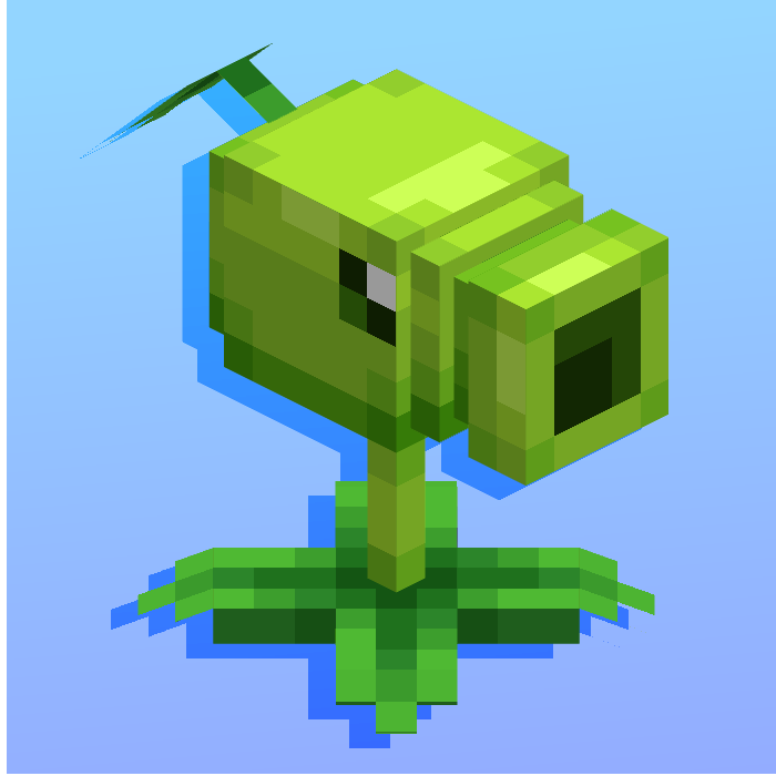 Peashooter. 
Happy 15th Anniversary #plantsvszombies!
#Minecraft #Blockbench #pvzfanart