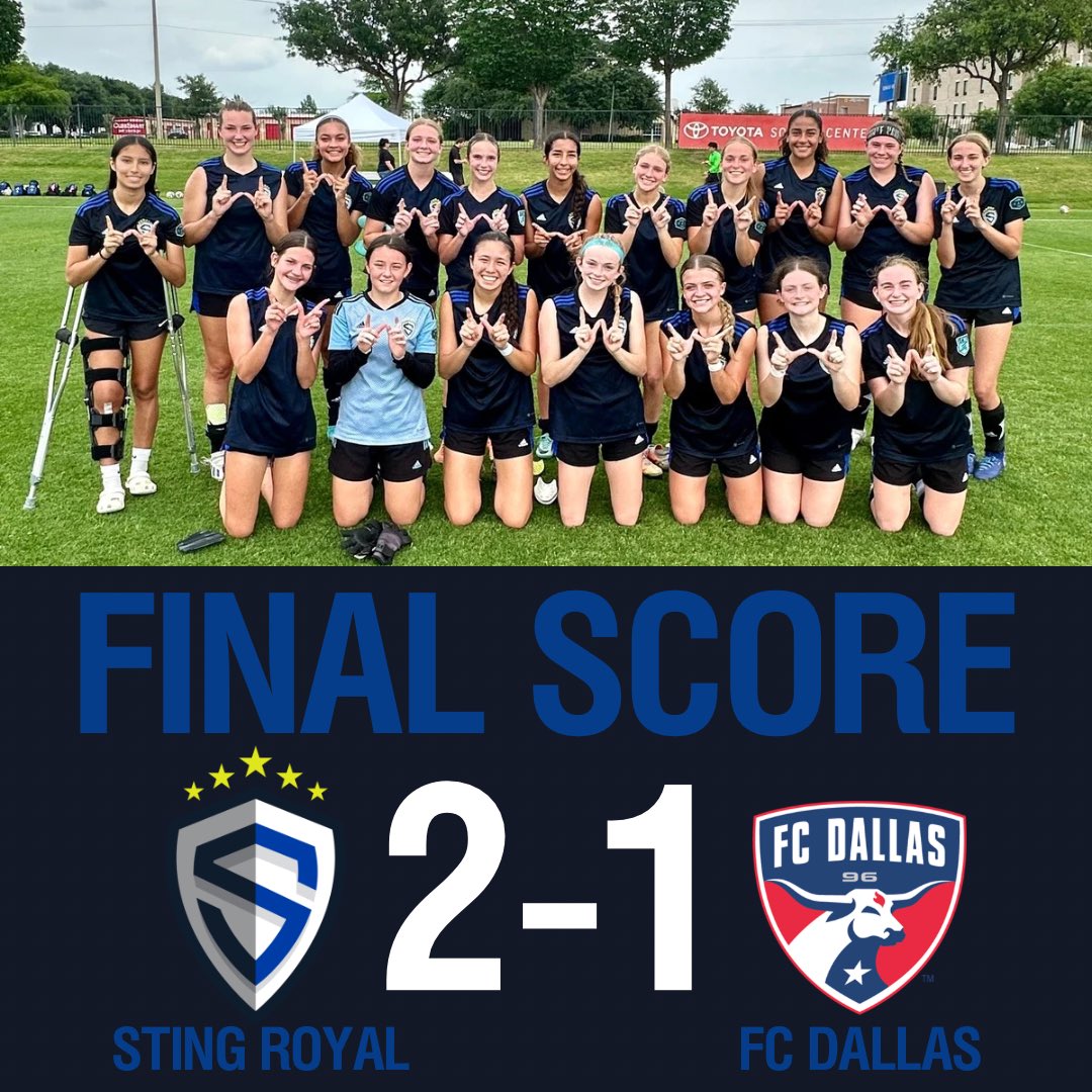 Girls fought until the final whistle and came away with a big win! @NickSoutar @StingSoccerClub @StingECNLRoyal @EcnlTexas @ECNLgirls @ImYouthSoccer @TheSoccerWire @TopDrawerSoccer @PrepSoccer @TopPreps