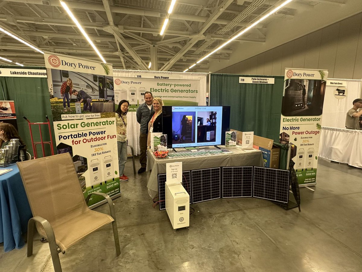 Dory Sentry is ready to revolutionize your outdoor events. Join us, and Dory family showcased products at the OUTDOOR FUN EXPO and SPRING HOME & GARDEN SHOW-Cleveland, OH.
#DoryPower
#BatteryGenerator
#BackupPower