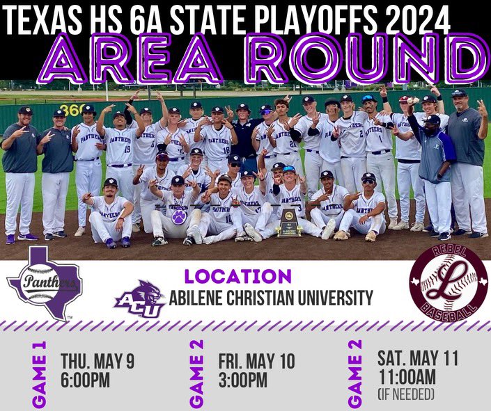 PaschalBaseball's tweet image. Panthers are hitting the road for Round Two!! #TeamFirstTeamLast #OneMoreWeek 

@3_6ATxBaseball @6ATxHSBaseball @FWISDAthletics @PaschalFWISD