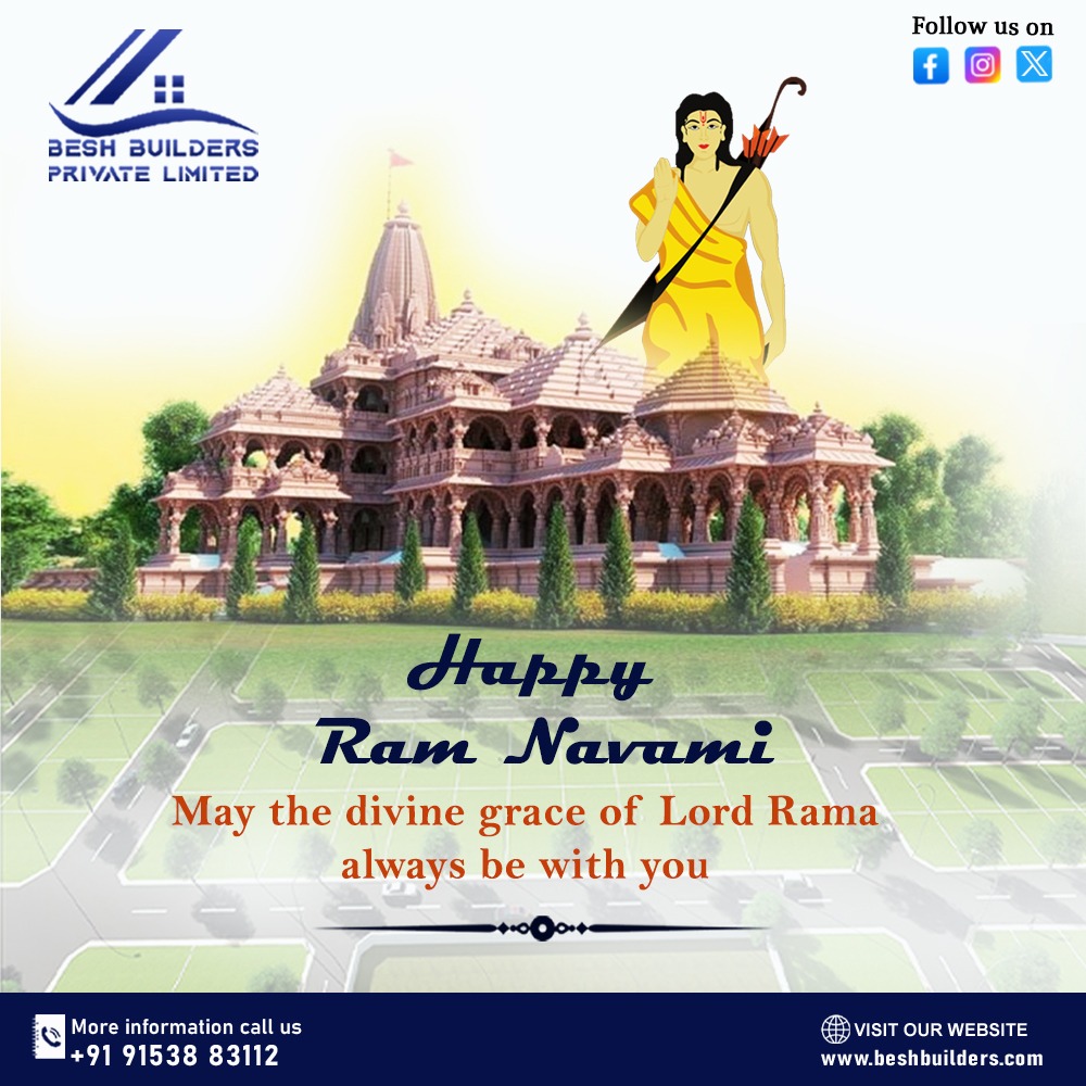 Sending heartfelt wishes for a blessed Ram Navami, surrounded by the love and comfort of your new abode! 

#RamNavami #HappyRamNavami #JaiShriRam #LordRama #SitaMata #रामनवमी #ShriRamNavmi #जयश्रीराम #RamNavami2024 #JaiHanuman #जयबजरंगबली  #beshbuilders #patna #Bihar