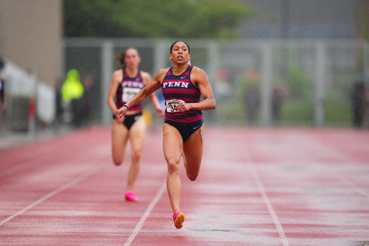 MEET RECORD. @PennTrack's Isabella Whittaker continues her impressive season with an Ivy League title in the 400m dash! Whittaker ran to a meet record time of 51.38. 🌿🏃