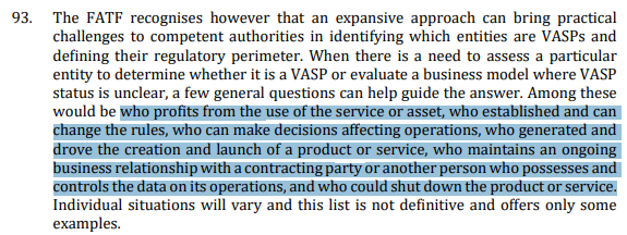 You're a VASP, you're a VASP, everybody is a VASP! The US DoJ actions against Tornado Cash and Samourai Wallet make a lot more sense in the light of the FATF 2021 guidance. After multiple sections continuously broadening the definition of what a virtual asset provider (VASP) is,…