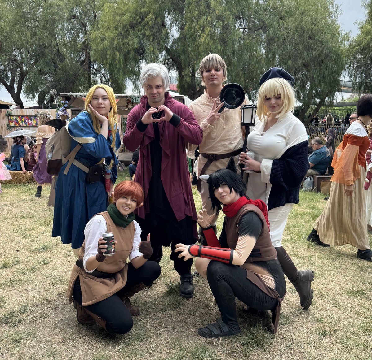 My first time meeting a (nearly) complete #DeliciousInDungeon group in the wild. Incredible outfits and vibes. Thanks for letting me get a photo! #DungeonMeshi