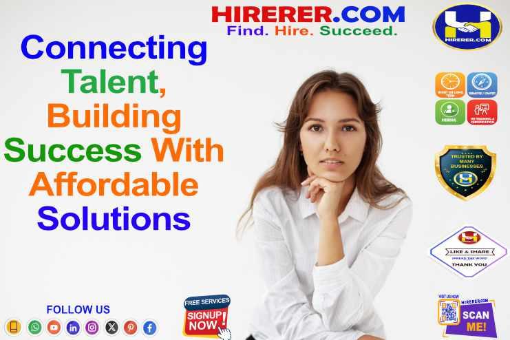 HIRERER.COM, Elevate Your Team, Transform Your Future.

visit services.hirerer.com to know more

#FutureOfWorkforce  #RecruitmentTrends #TalentAcquisition #HRConsulting #RecruitSmart #EmploymentTrends #rentahr #outofjob #Hirerer #SmartlyHiring #iHRAssist #SmartlyHR