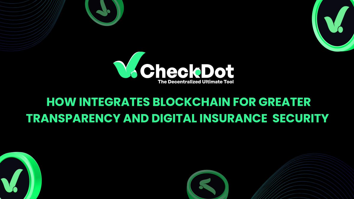 #CheckDot is revolutionizing the insurance industry by integrating #blockchain #technology, which enhances transparency and trust. This innovative approach empowers policyholders and simplifies the claims process, addressing the traditional complexities and customer concerns…