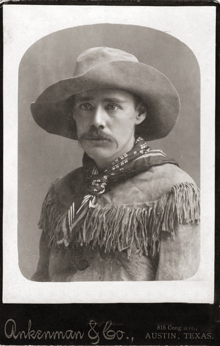 An unknown cowboy in Austin, 1880s.