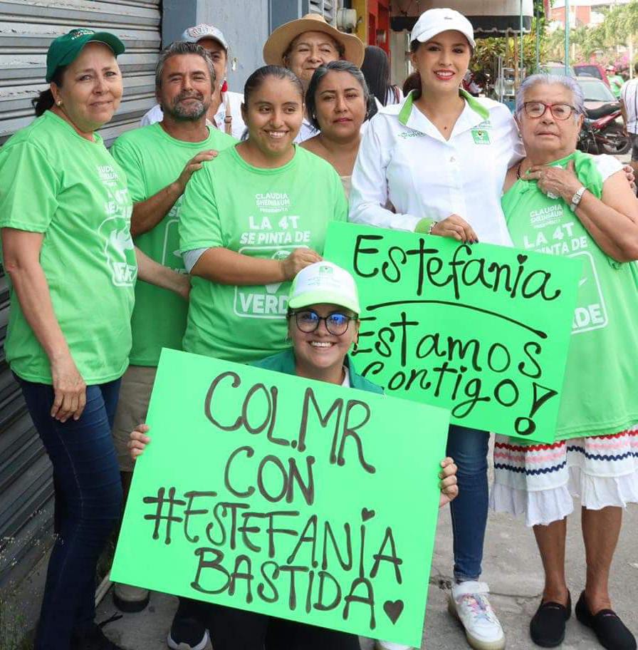 En #VegadeAlatorre Estefanía Bastida, egresada de la Universidad Anáhuac, hace promoción del voto para su partido el Verde Ecologista de México.