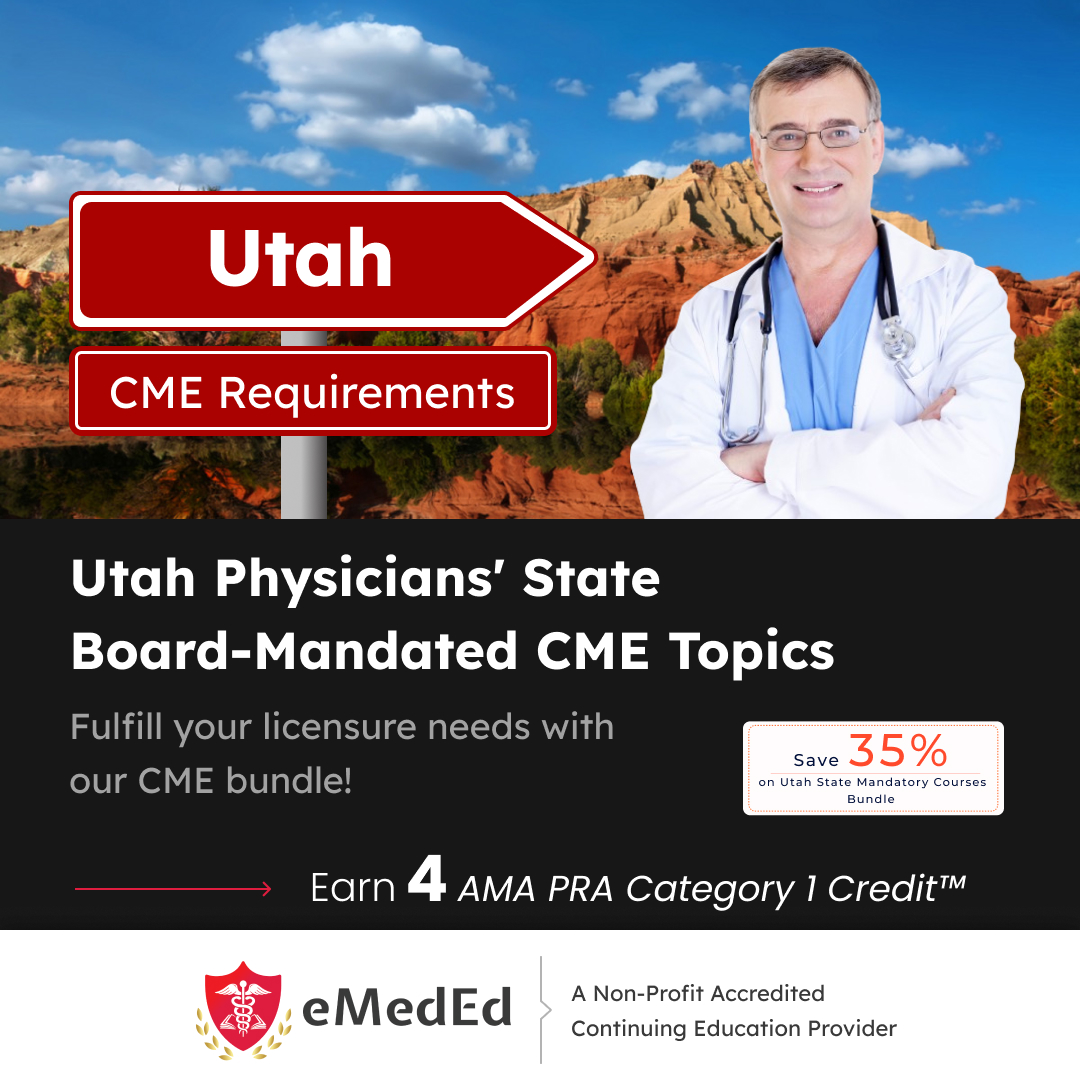 👩‍⚕️Are you a physician in Utah looking to fulfill your mandatory CME credits for license renewal? We've got you covered with the exclusive webcast - bit.ly/43SGrPW #webcast #Utah #Physicians #CME #MedicalEducation #AddictionMedicine #eMedEvents
