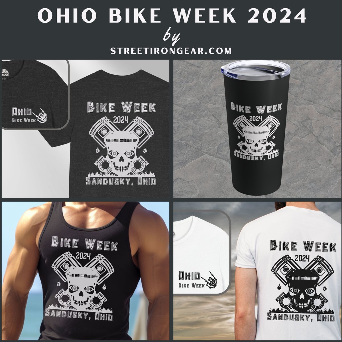 Ready to ride out for Ohio Bike Week 2024 🏍️💀 Check out our killer Tiki Skull collection featuring the coolest Tees, Tanks, and Travel Mugs.

#OhioBikeWeek2024 #TikiSkull #MotorcycleLife #BikerGear #RideInStyle #AdventureAwaits #StreetIronGear 

Shop Now!
buff.ly/4aKTZzc