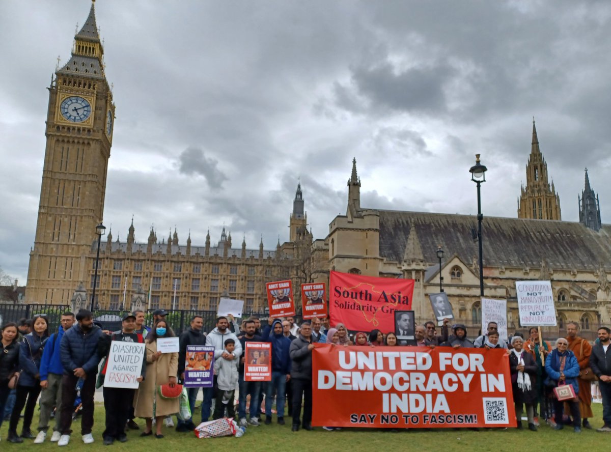 United for Democracy in India. Say no to Fascism! Powerful vigil in London today. #DiasporaForDemocracy