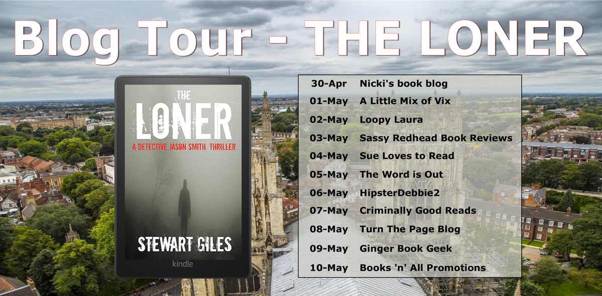 Today I am on the Blog Tour for The Loner (DS Jason Smith #27) by @stewartgiles @Booksnall2020 Smith and the team are on the trail of the worst killer to hit the city of York as lockdown looms. A brilliant story in a fantastic series! 5* Full review on facebook.com/TheWordIsNowOut