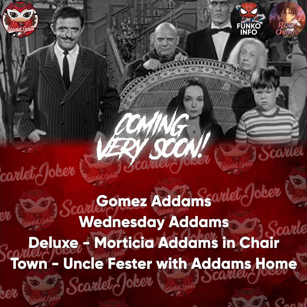 Coming VERY Soon - The Addams Family!
AS ALWAYS, THIS IS EARLY INFORMATION AND THINGS MAY CHANGE! NOTHING IS OFFICIAL UNTIL CONFIRMED!
#Funko #FunkoPop #TheAddamsFamily #AddamsFamily